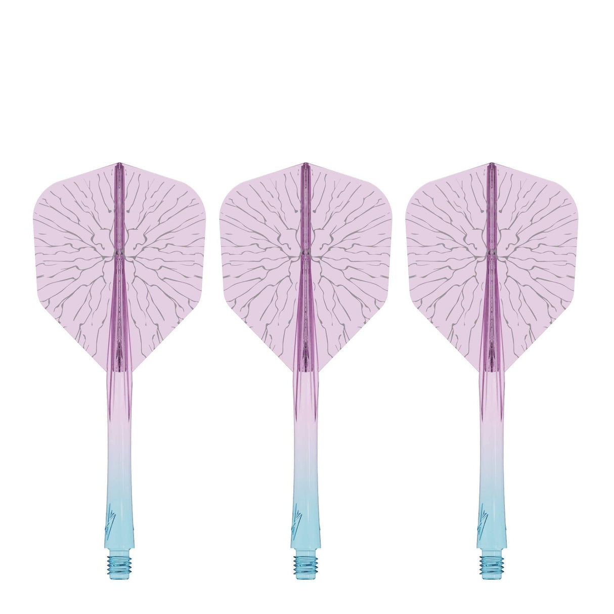 Caliburn SUP Flights - Moulded Shaft and Flight -  Standard No6 - Crack - Blue & Purple