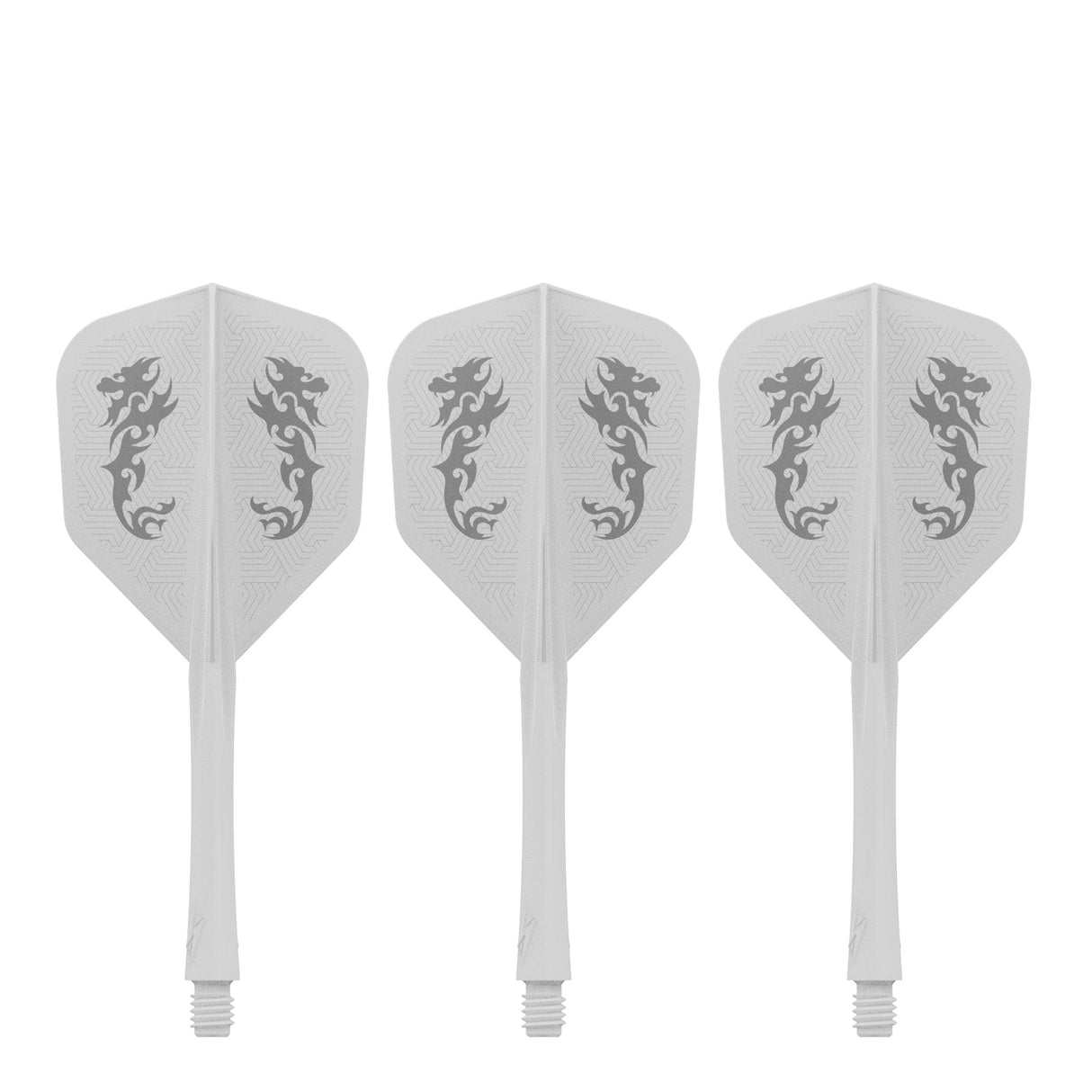 Caliburn SUP Flights - Moulded Shaft and Flight -  Standard No6 - Dragon - White