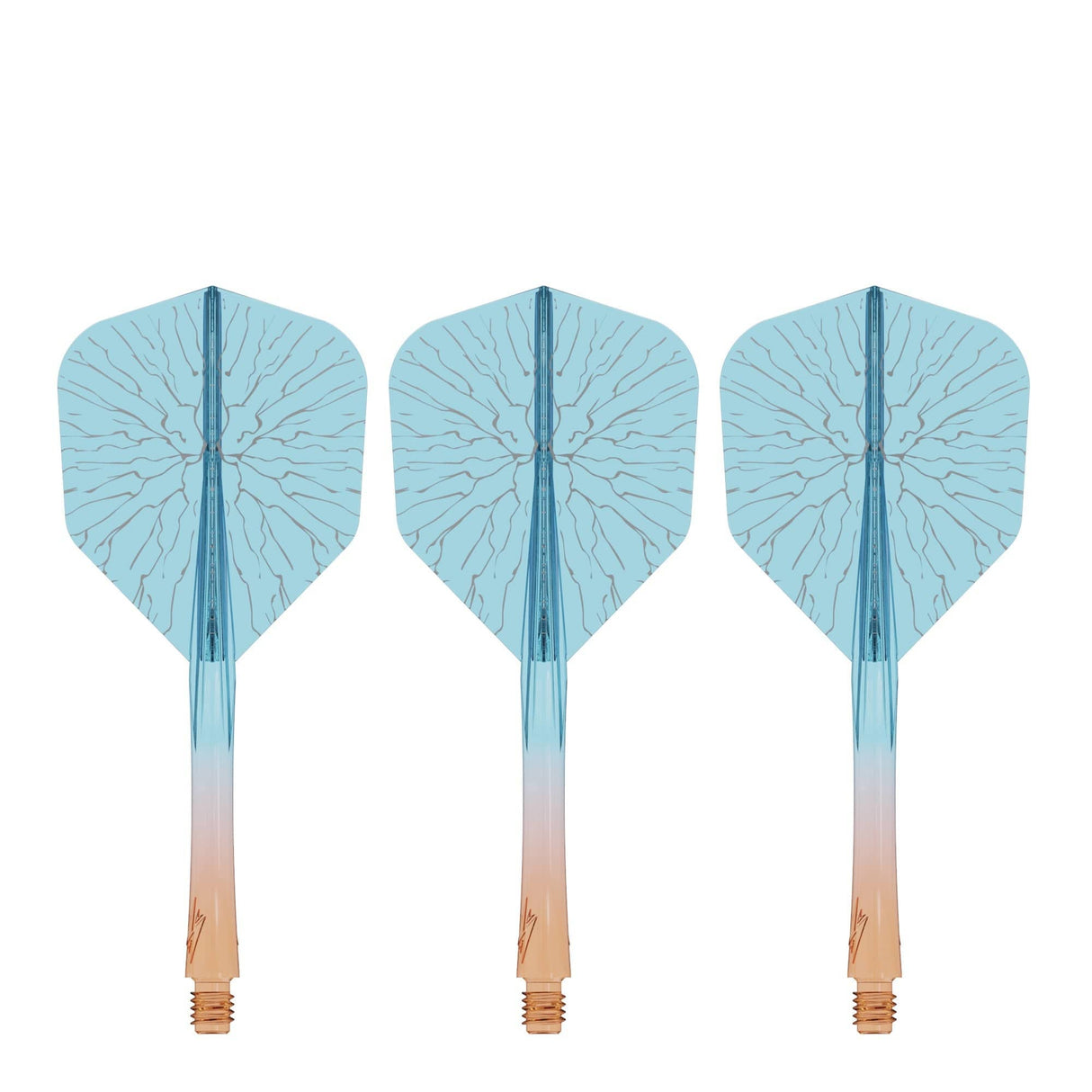 Caliburn SUP Flights - Moulded Shaft and Flight -  Standard No6 - Crack - Orange & Blue