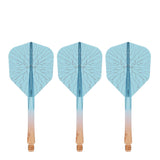 Caliburn SUP Flights - Moulded Shaft and Flight -  Standard No6 - Crack - Orange & Blue