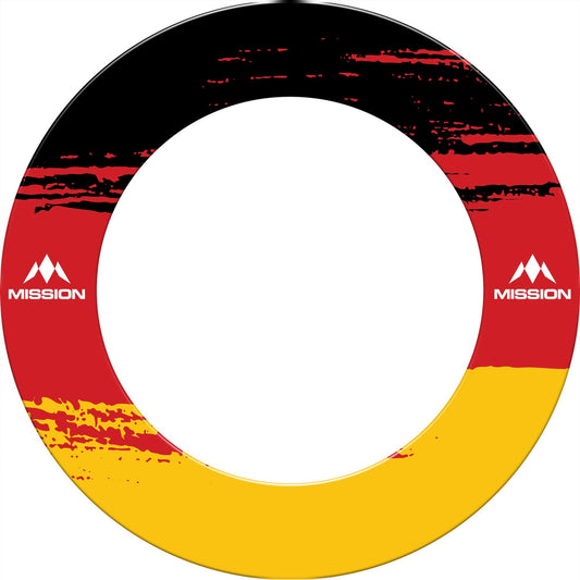 Mission Dartboard Surround - Deutschland Design - Black - Brush Stroke