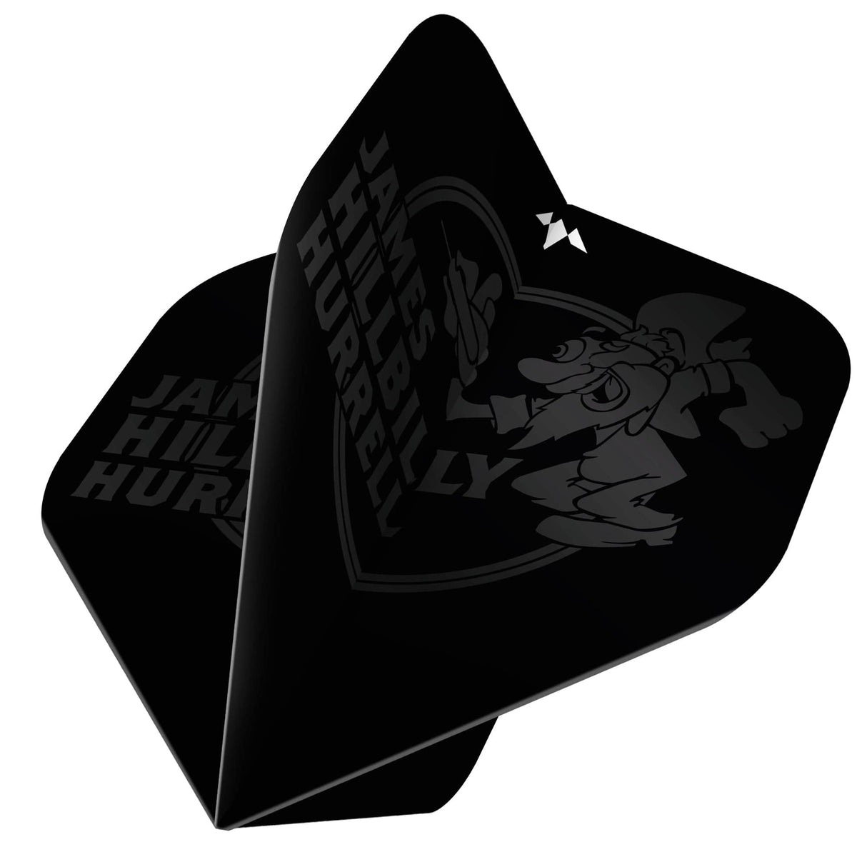 Mission Solo Dart Flights - 100 Micron - No2 - Std - James Hurrell - Black - Hillbilly