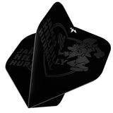 Mission Solo Dart Flights - 100 Micron - No2 - Std - James Hurrell - Black - Hillbilly