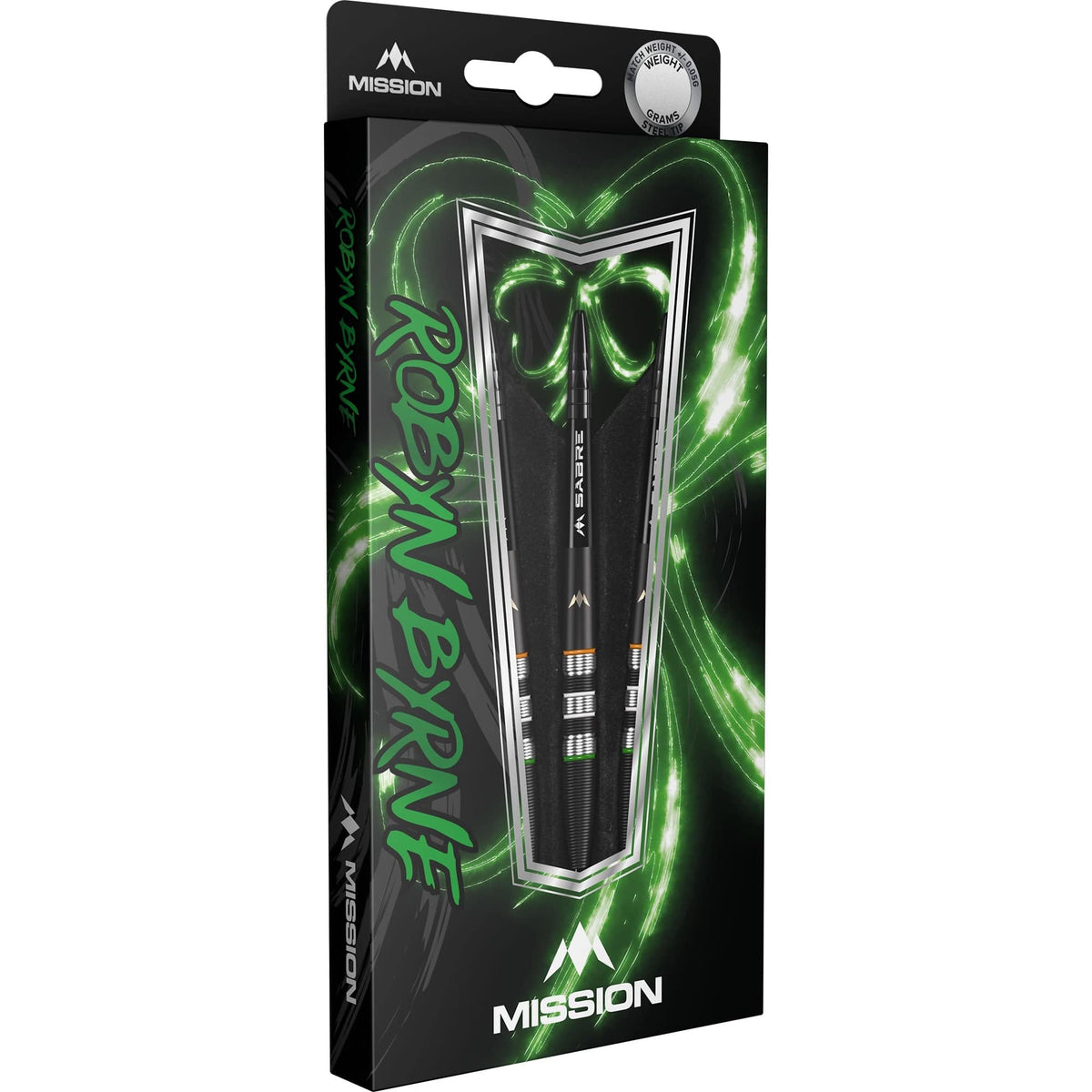Mission Robi Mission Robyn Byrne Darts - Steel Tip - 90% - Black Titanium