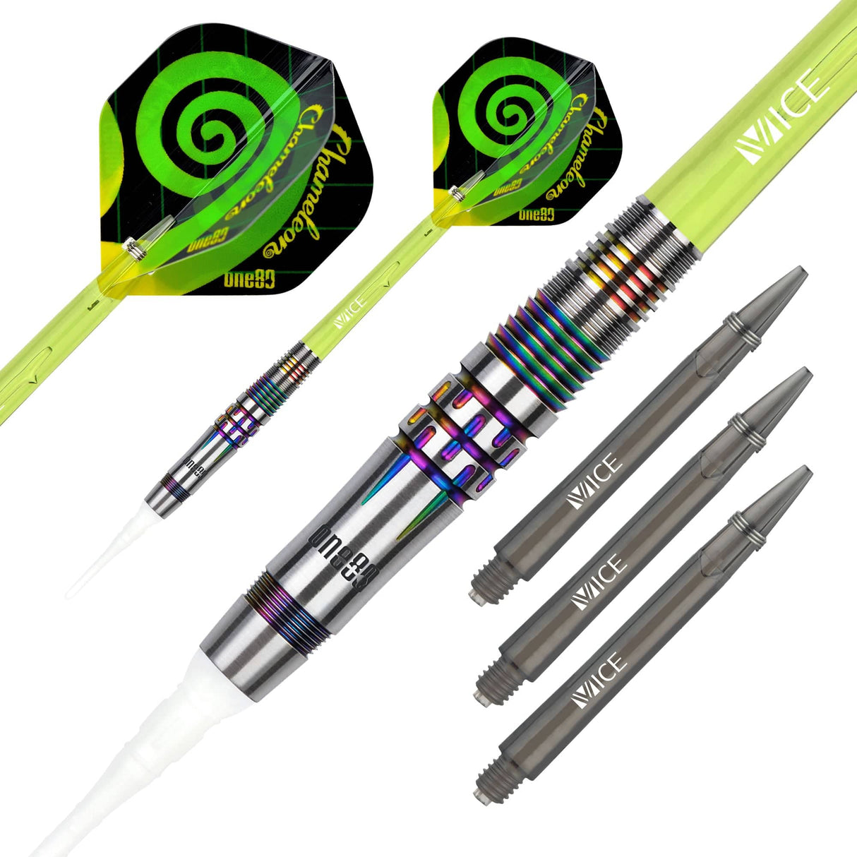 *One80 Chameleon Darts - Soft Tip - Aquamarine - 18.5g 18g