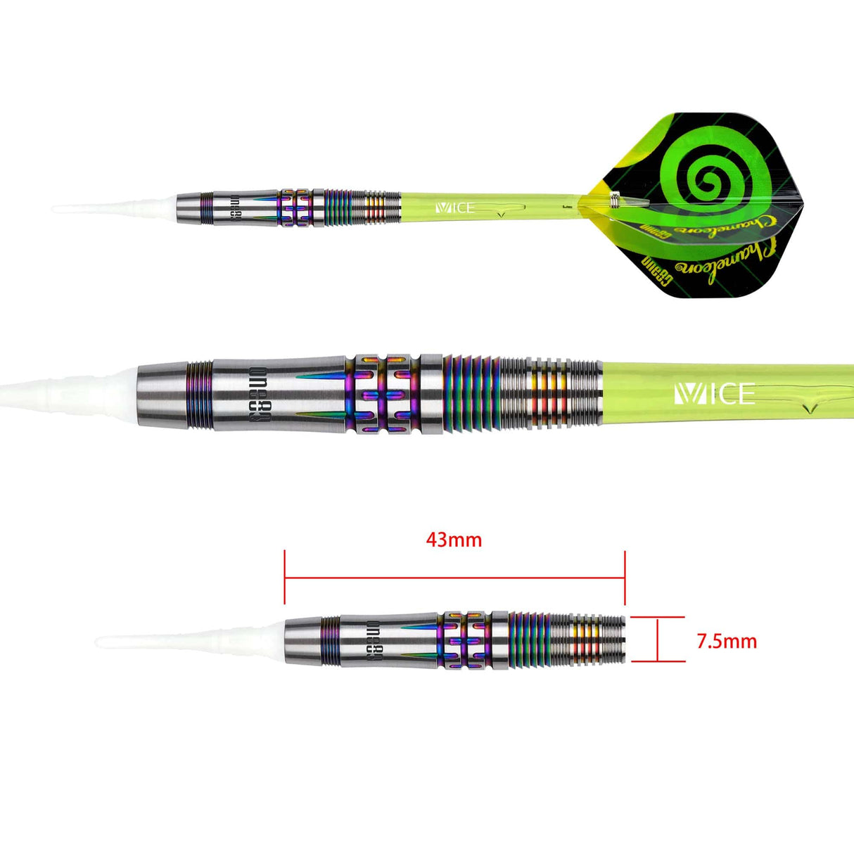 *One80 Chameleon Darts - Soft Tip - Aquamarine - 18.5g 18g