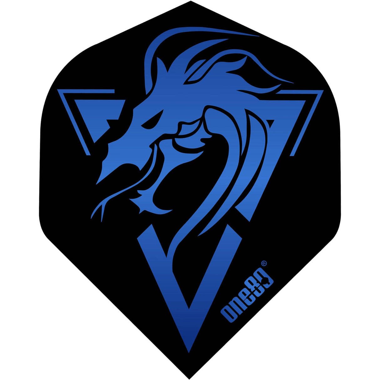 *One80 Dart Flights - 100 Micron - No2 - Std - Serpent Blue