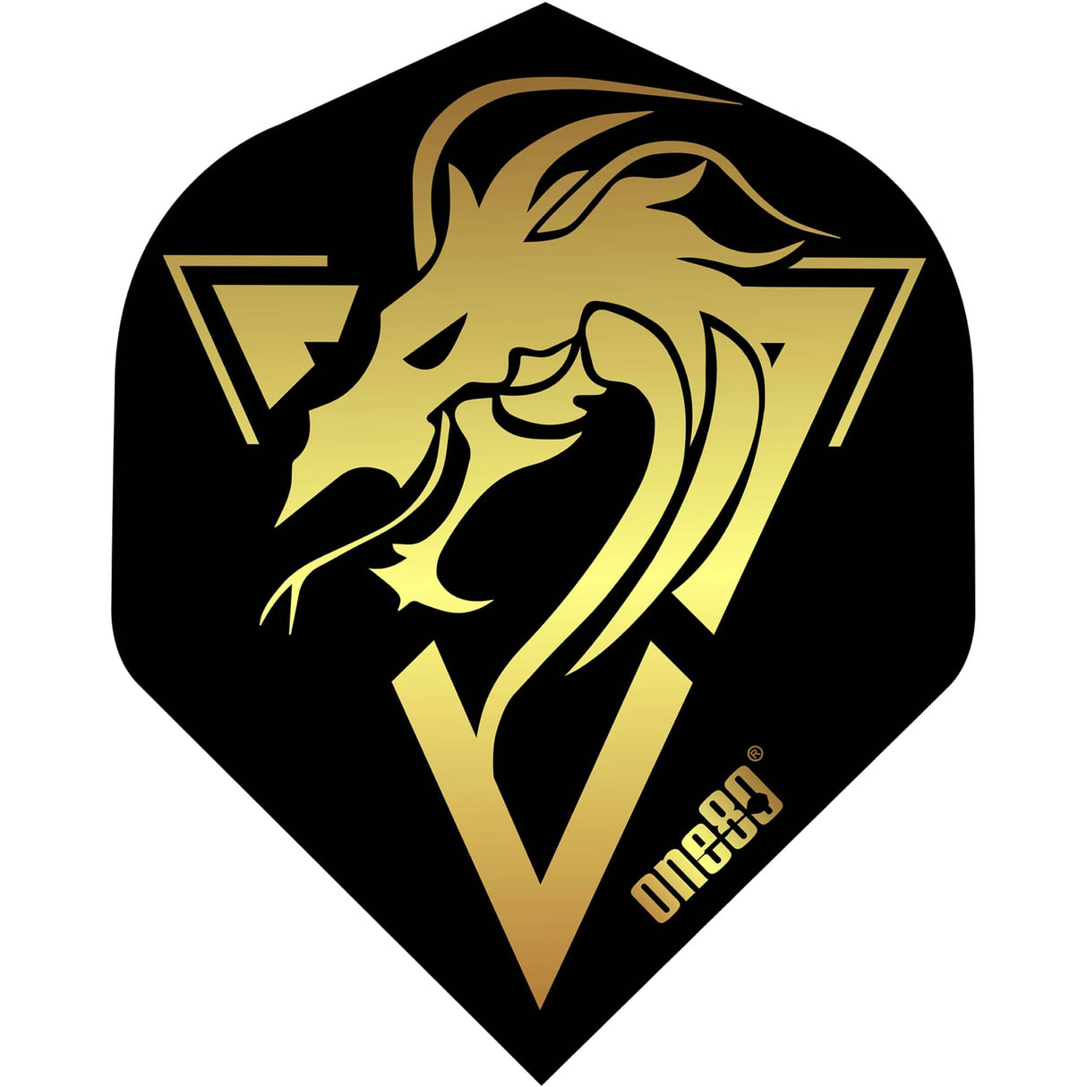 *One80 Dart Flights - 100 Micron - No2 - Std - Serpent Gold