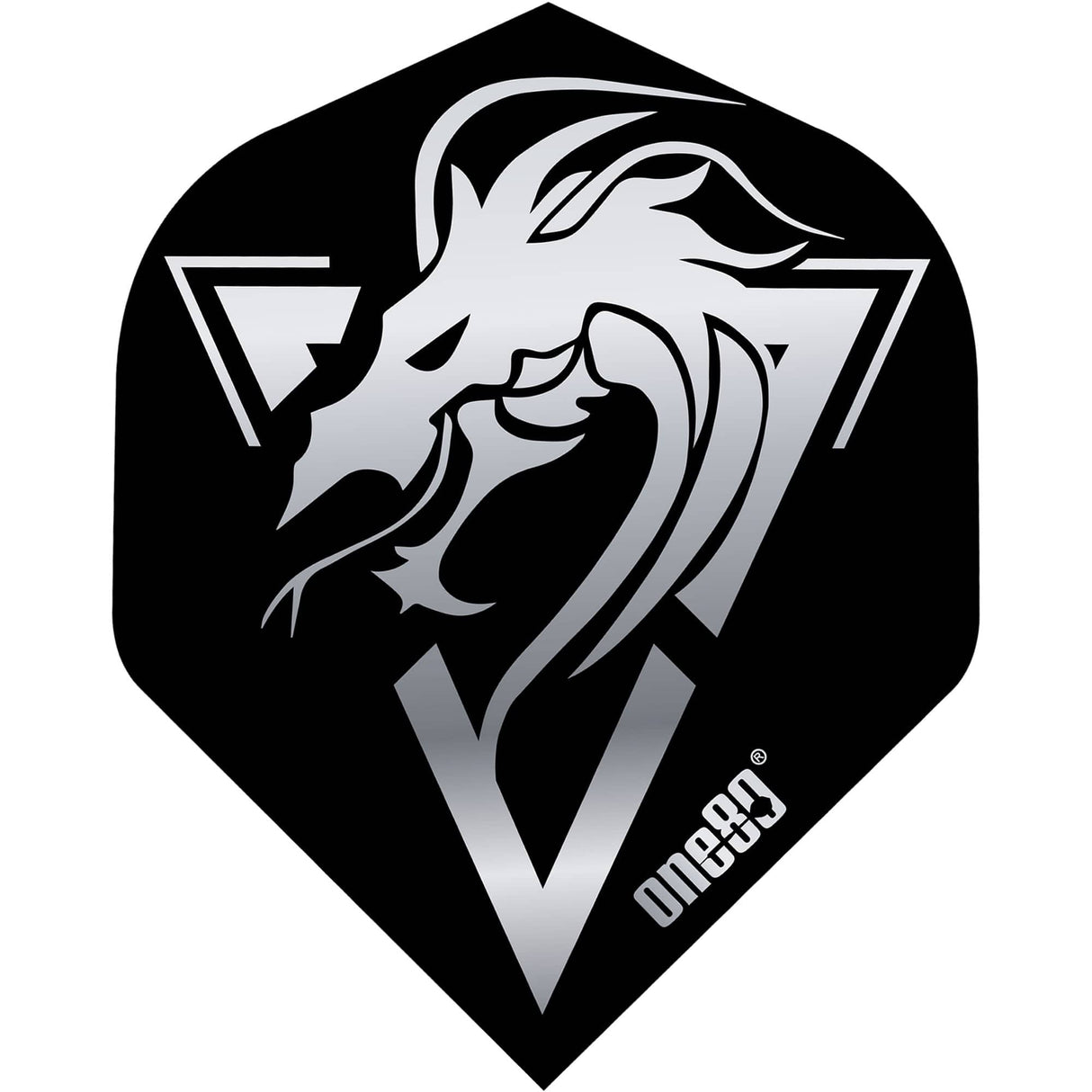 *One80 Dart Flights - 100 Micron - No2 - Std - Serpent Silver