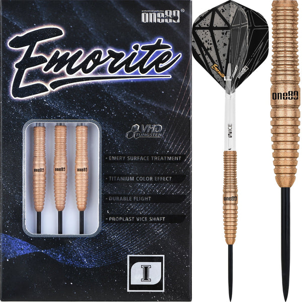 One80 Emorite 01 Darts - Steel Tip - 90% Tungsten - Rose Gold