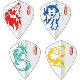 *One80 Dart Flights - Animal Kingdom - Kite - Transparent