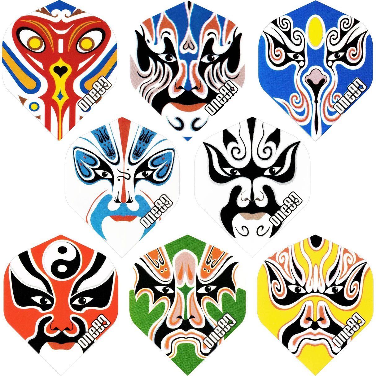 *One80 Dart Flights - Magic Face Flights - Std - Faces