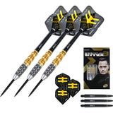 One80 Gunner III Darts - Steel Tip - Lourence Ilagan - Black & Gold