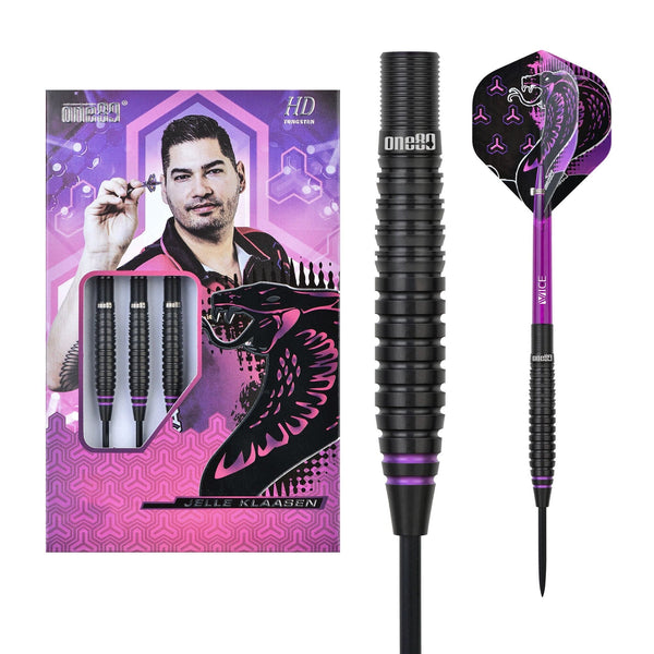 One80 Jelle Klaasen HD Darts Steel Tip The Cobra Black
