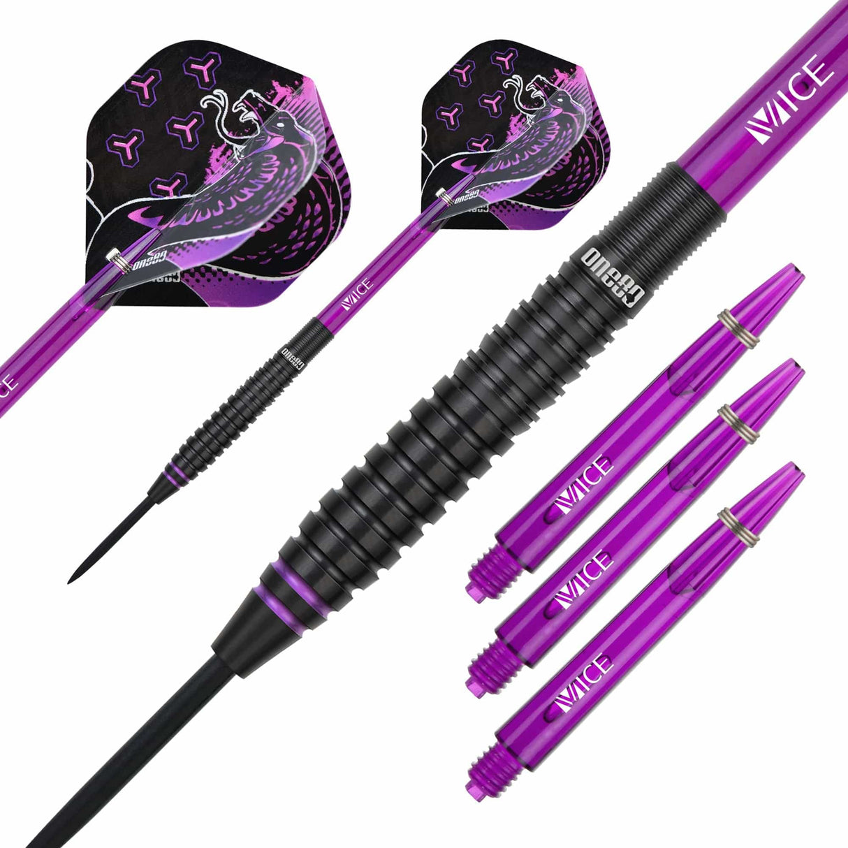 One80 Jelle Klaasen HD Darts - Steel Tip - The Cobra - Black