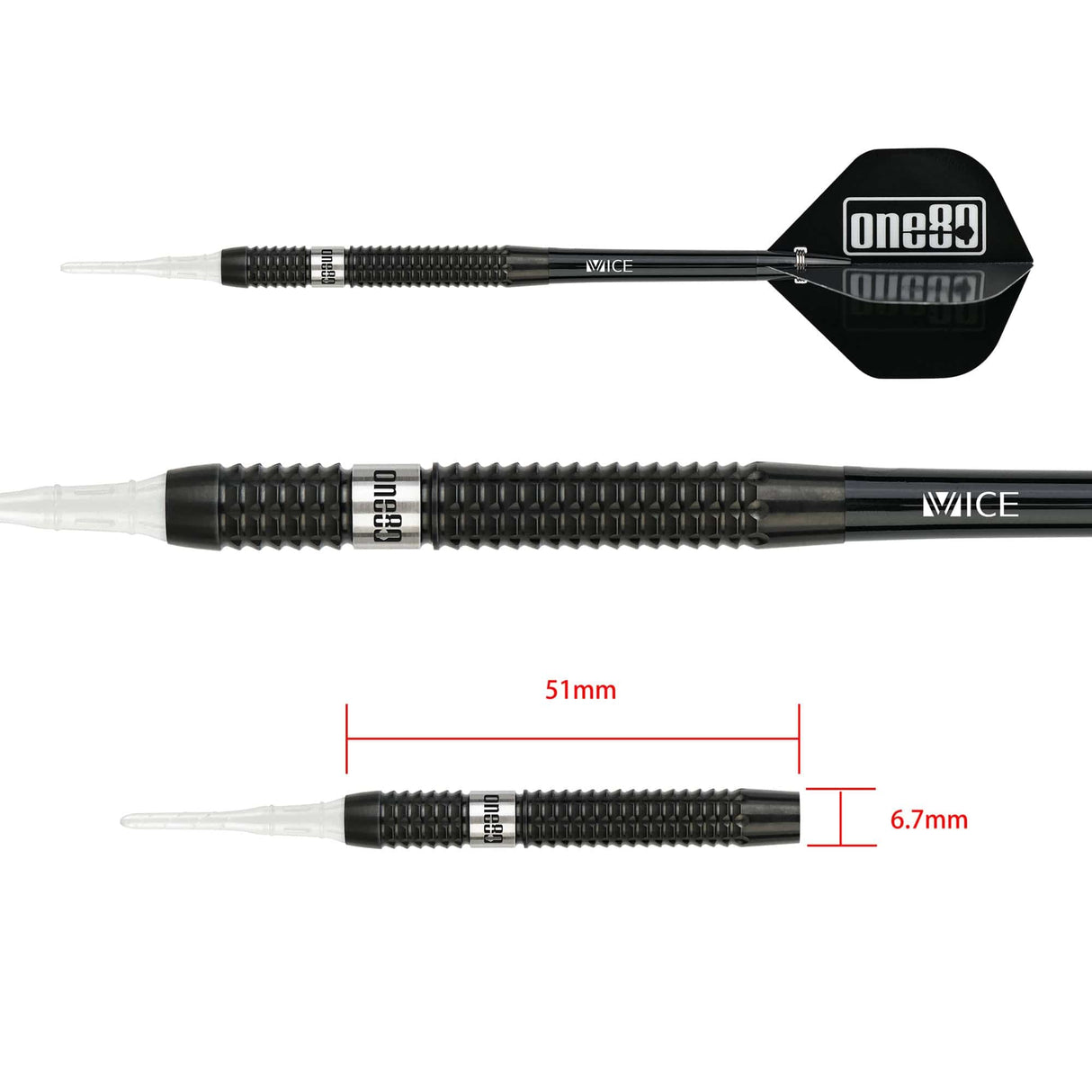 *One80 Jondy Chong Darts - Soft Tip - V2 - The Gold Scorpion - Black - 21g 21g