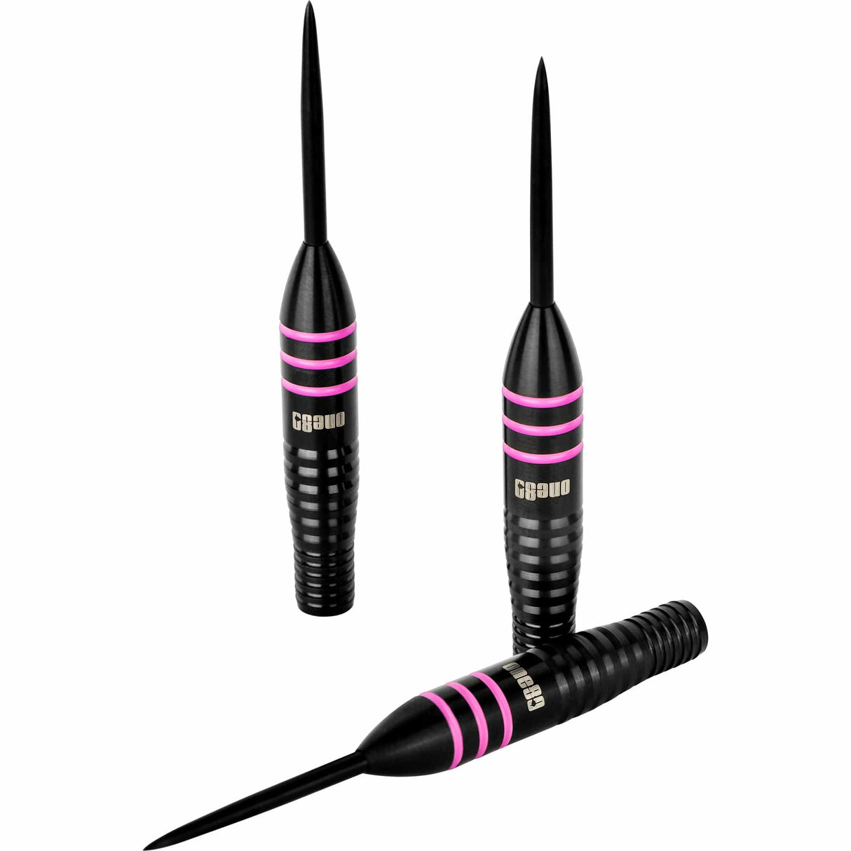 One80 Raise B Darts - Steel Tip - Black - Pink Rings
