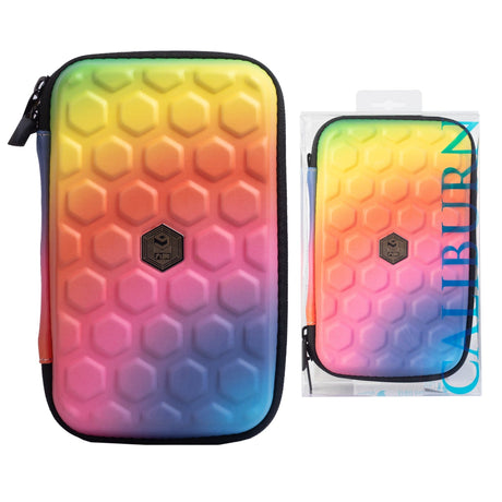 Caliburn Designs Dart Case - Strong EVA Dart Wallet - Holds Fully Loaded Darts - Rainbow