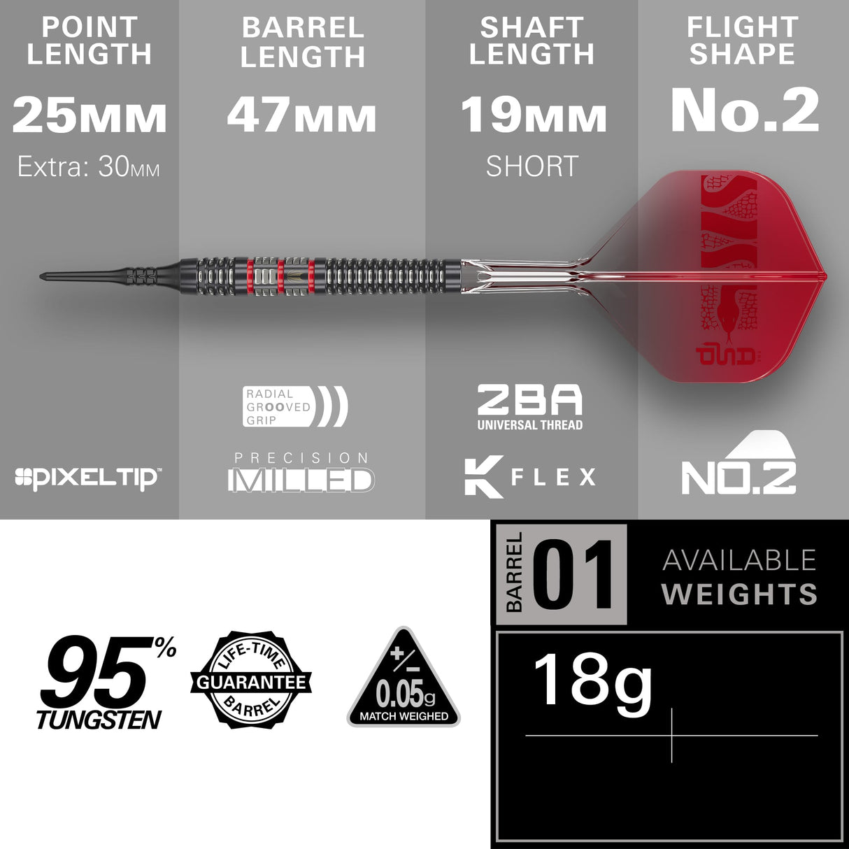 Target Nathan Aspinall Darts - Soft Tip - 95% Tungsten - 95K 18g