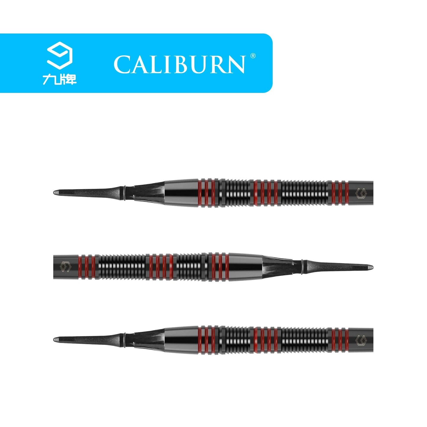 Caliburn The Rock Darts - Soft Tip - 90% - Black & Red