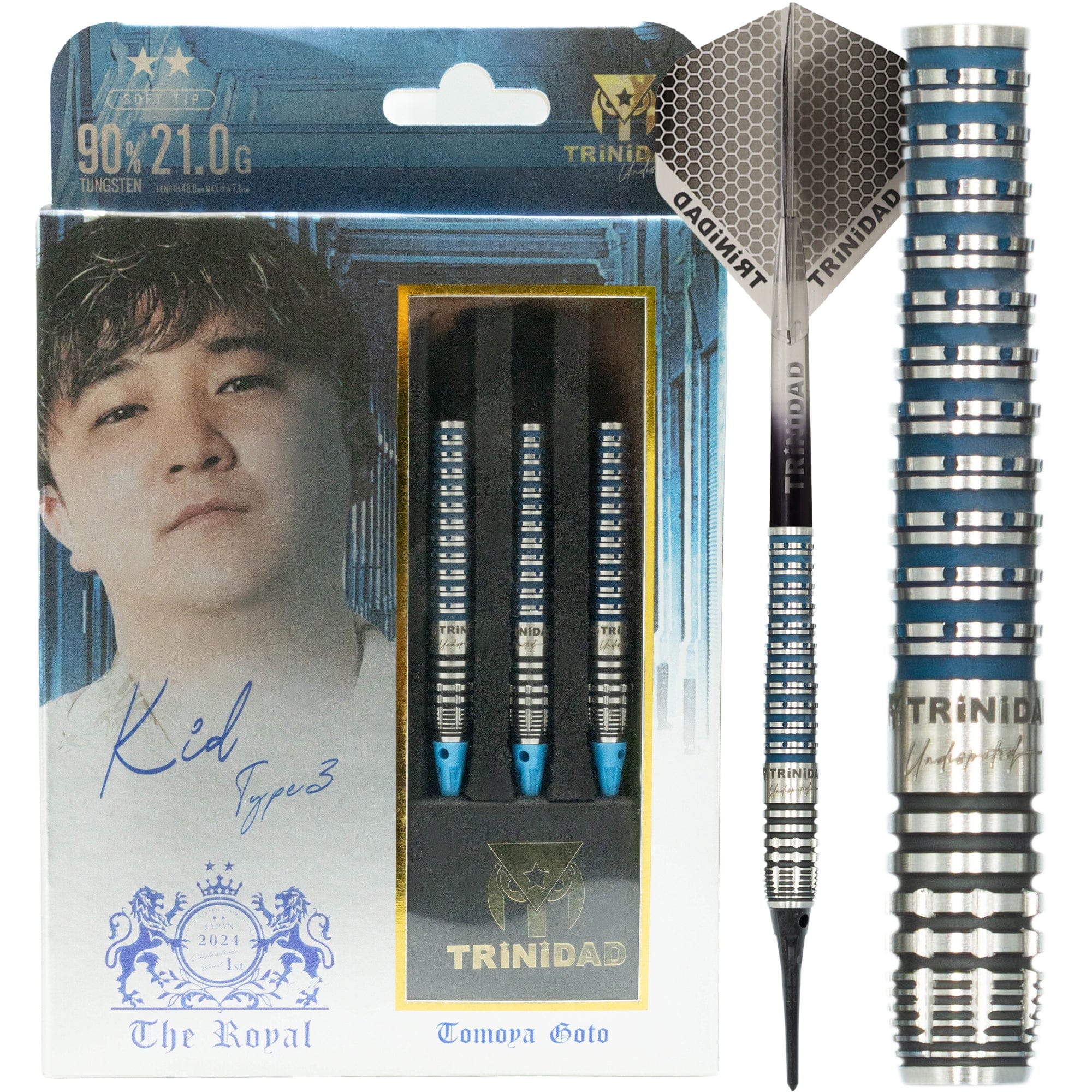 Trinidad The Royal Darts - Soft Tip - 90% Tungsten - Kid 3 - 21g