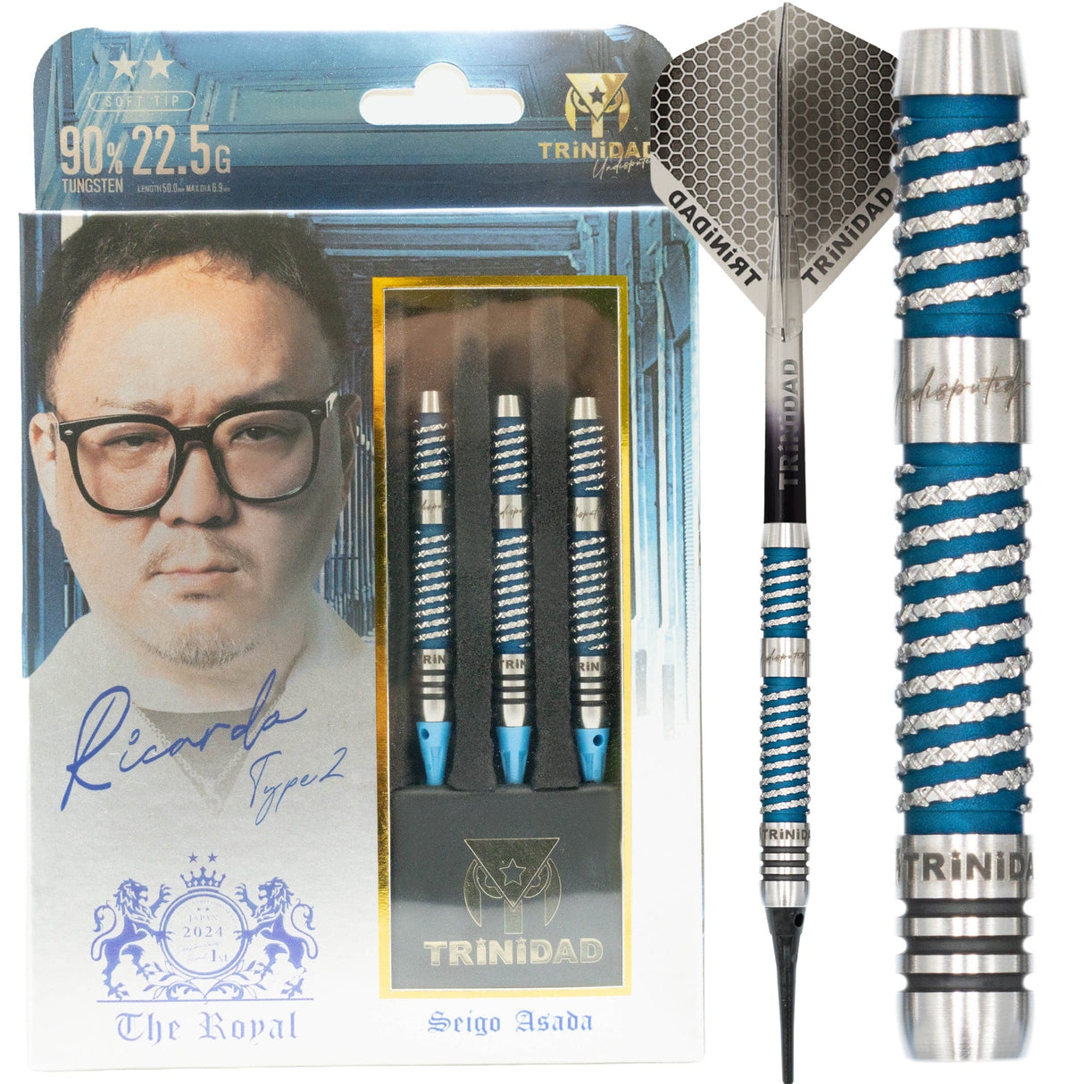 Trinidad The Royal Darts - Soft Tip - 90% Tungsten - Ricardo 2 - 22.5g