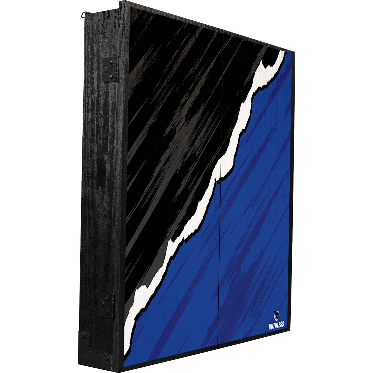 Ruthless Dartboard Cabinet - Square Design - RipTorn - Black & Blue