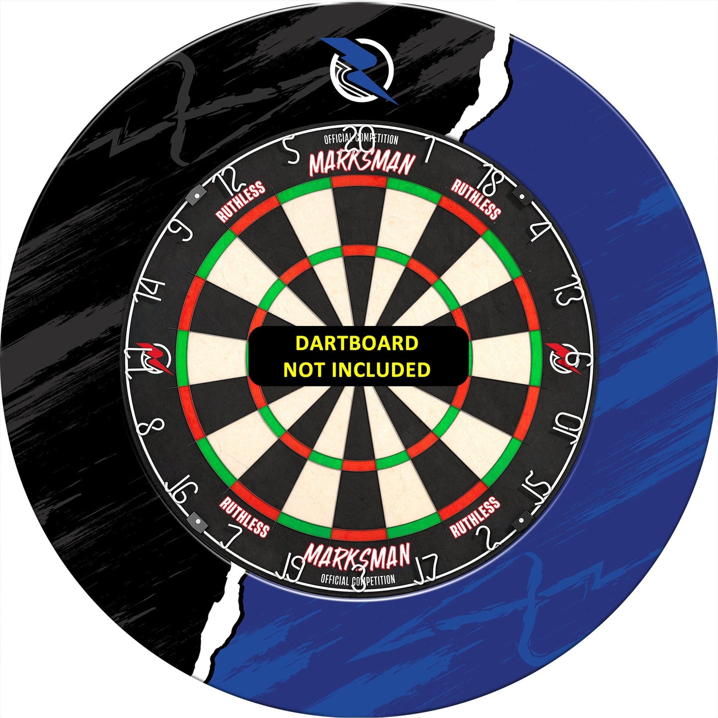 Ruthless Dartboard Surround - Professional - RipTorn - Black & Blue