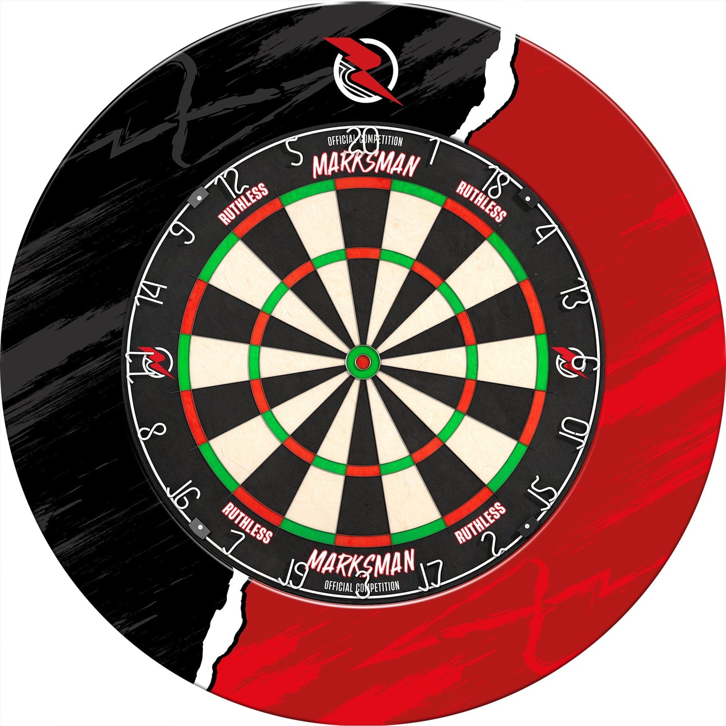 Ruthless Dartboard Surround - Professional - RipTorn - Black & Red