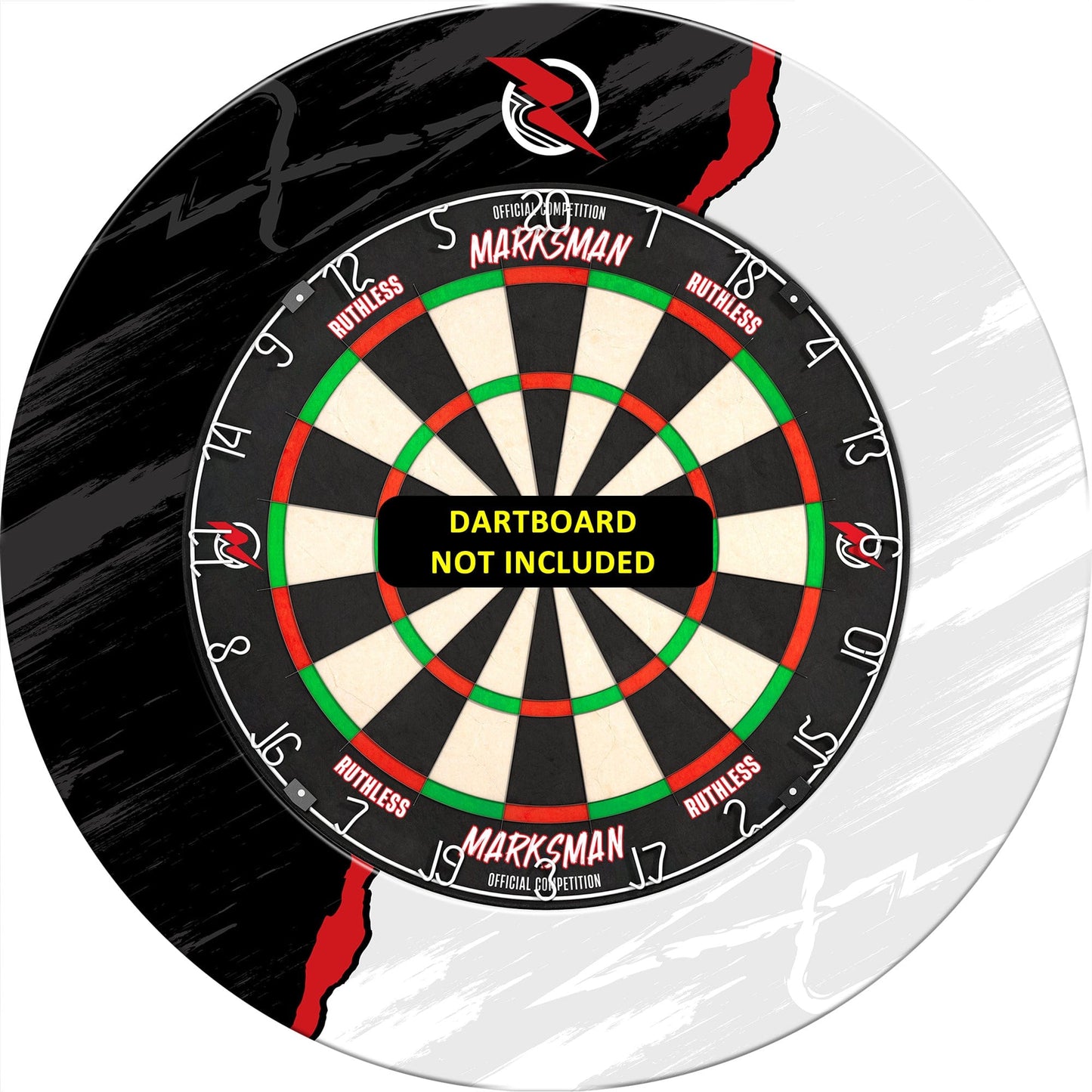 Ruthless Dartboard Surround - Professional - RipTorn - Black & Grey