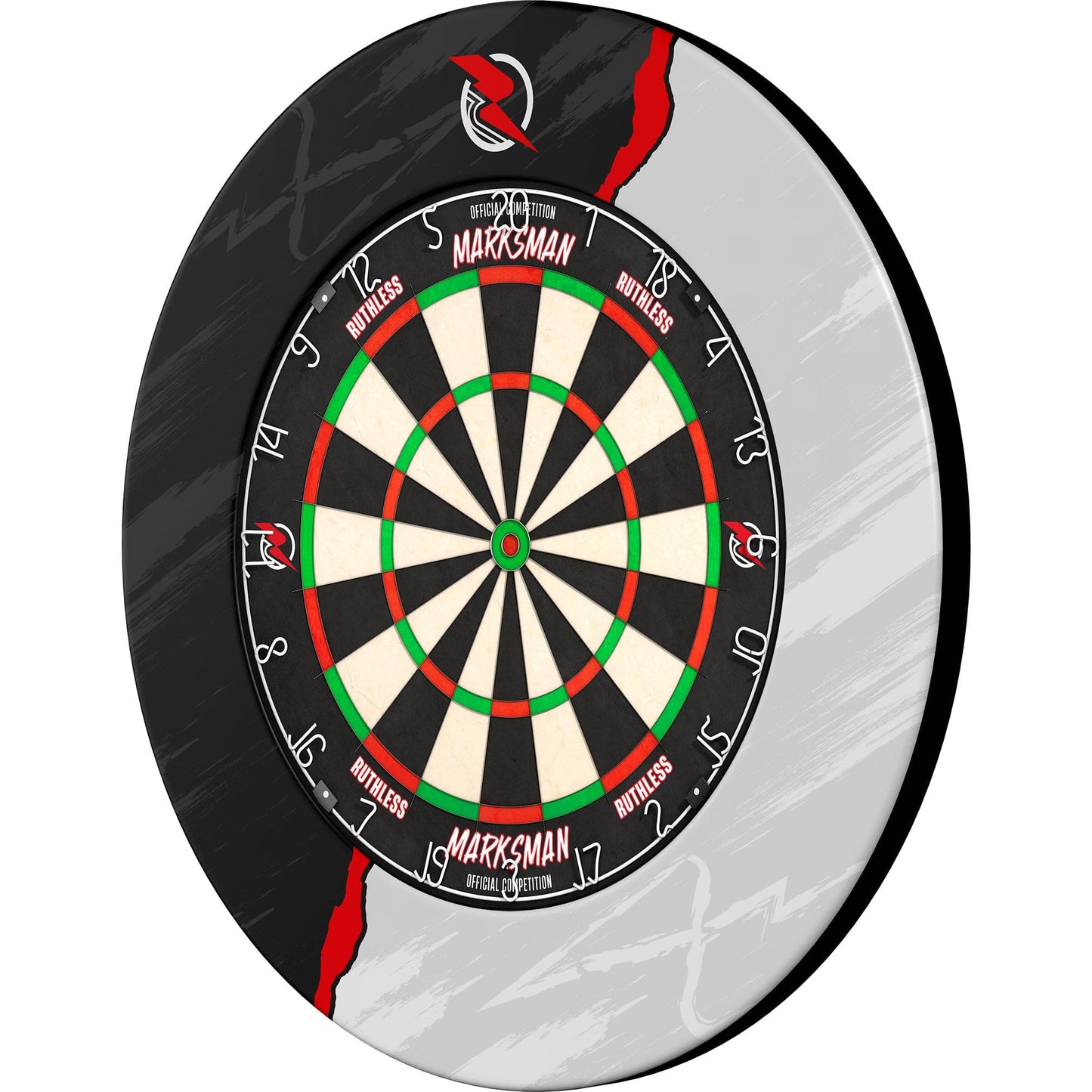Ruthless Dartboard Surround - Professional - RipTorn - Black & Grey
