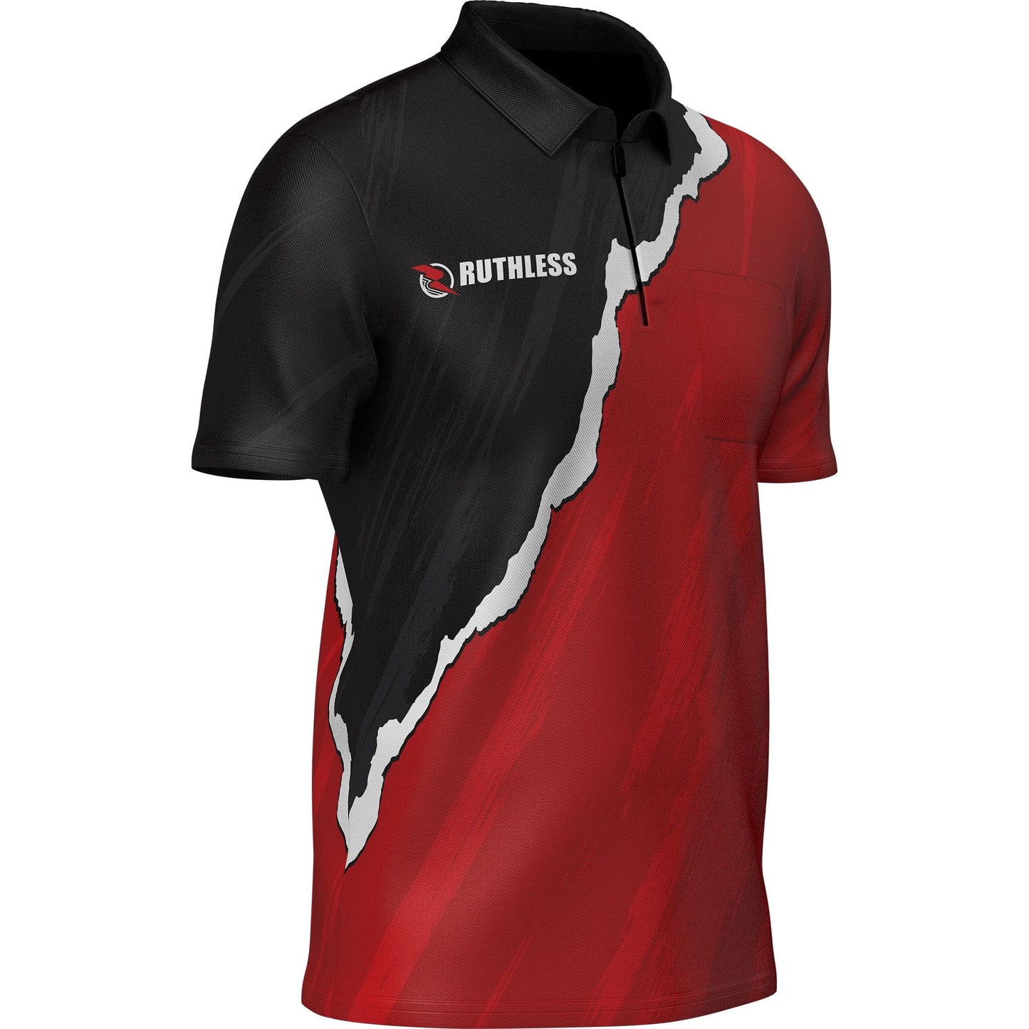 Ruthless RipTorn ECO Dart Shirt - with Pocket - Black & Red