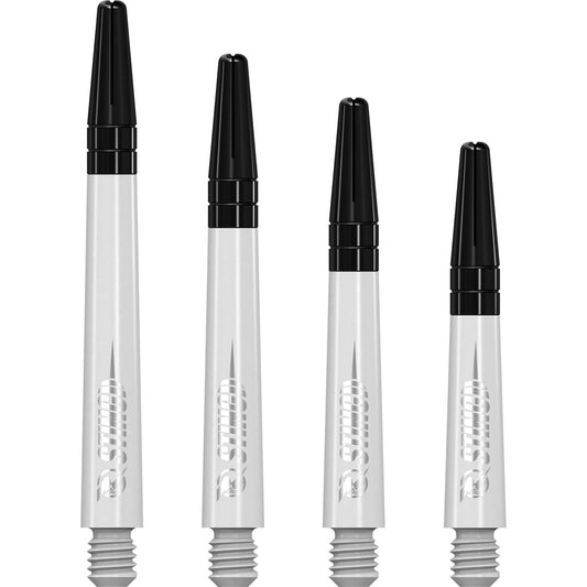 Ruthless Sting Dart Shafts - Polycarbonate - Solid White - Black Top