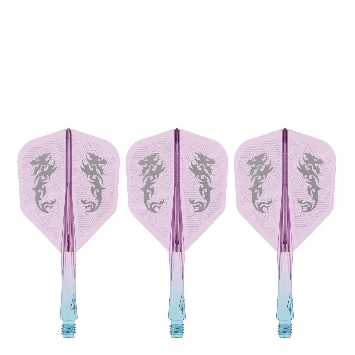 Caliburn SUP Flights - Moulded Shaft and Flight -  Standard No6 - Dragon - Blue & Purple