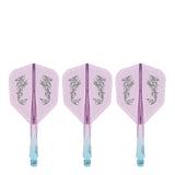 Caliburn SUP Flights - Moulded Shaft and Flight -  Standard No6 - Dragon - Blue & Purple