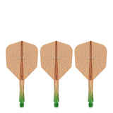 Caliburn SUP Flights - Moulded Shaft and Flight -  Standard No6 - Crack - Green & Orange