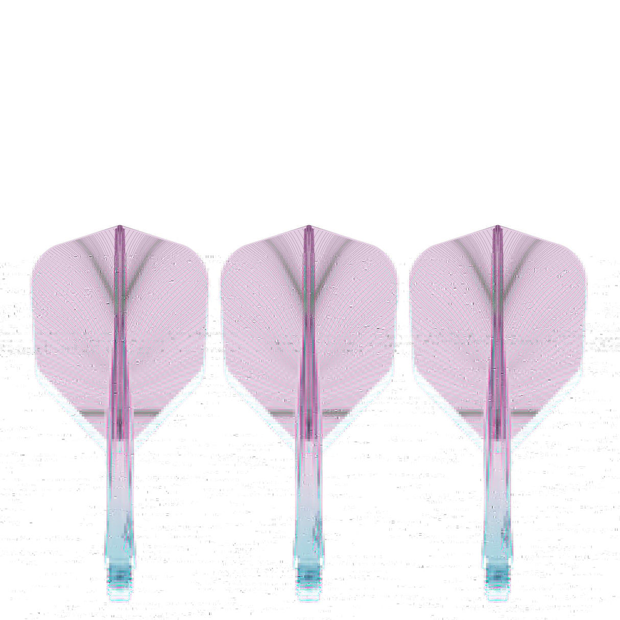 Caliburn SUP Flights - Moulded Shaft and Flight -  Standard No6 - Feather - Blue & Purple