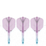 Caliburn SUP Flights - Moulded Shaft and Flight -  Standard No6 - Feather - Blue & Purple