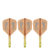 Caliburn SUP Flights - Moulded Shaft and Flight -  Standard No6 - Dragon - Yellow & Orange