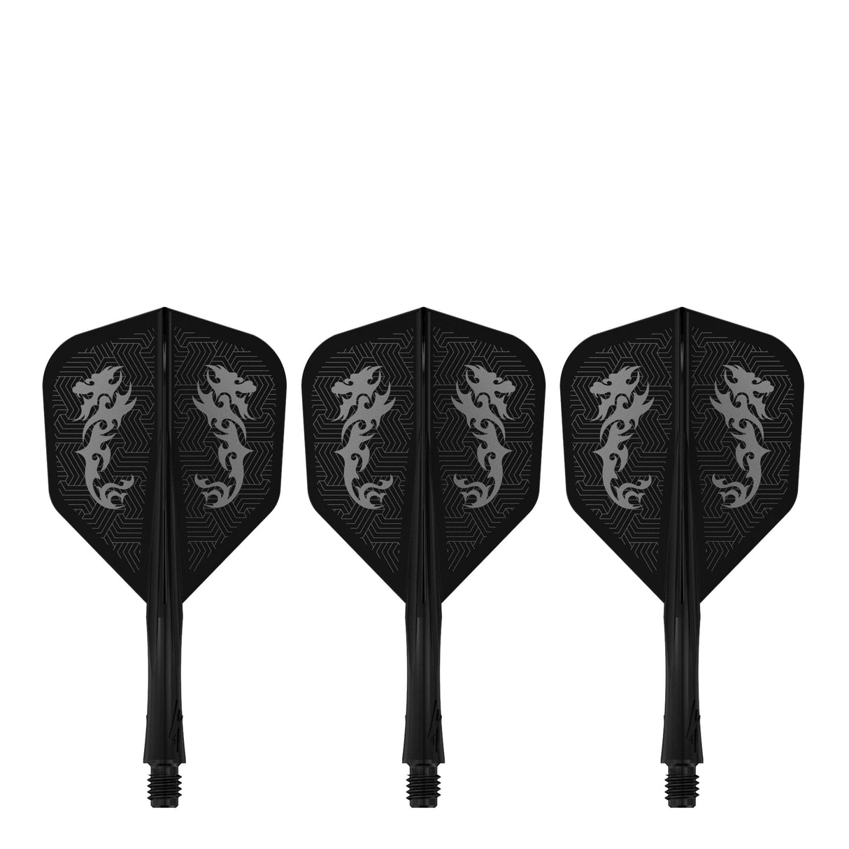 Caliburn SUP Flights - Moulded Shaft and Flight -  Standard No6 - Dragon - Black