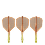 Caliburn SUP Flights - Moulded Shaft and Flight -  Standard No6 - Block - Yellow & Orange