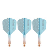 Caliburn SUP Flights - Moulded Shaft and Flight -  Standard No6 - Logo - Orange & Blue