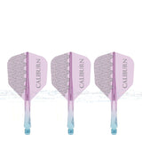 Caliburn SUP Flights - Moulded Shaft and Flight -  Standard No6 - Logo - Blue & Purple