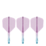 Caliburn SUP Flights - Moulded Shaft and Flight -  Standard No6 - Waves - Blue & Purple
