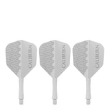 Caliburn SUP Flights - Moulded Shaft and Flight -  Standard No6 - Logo - White