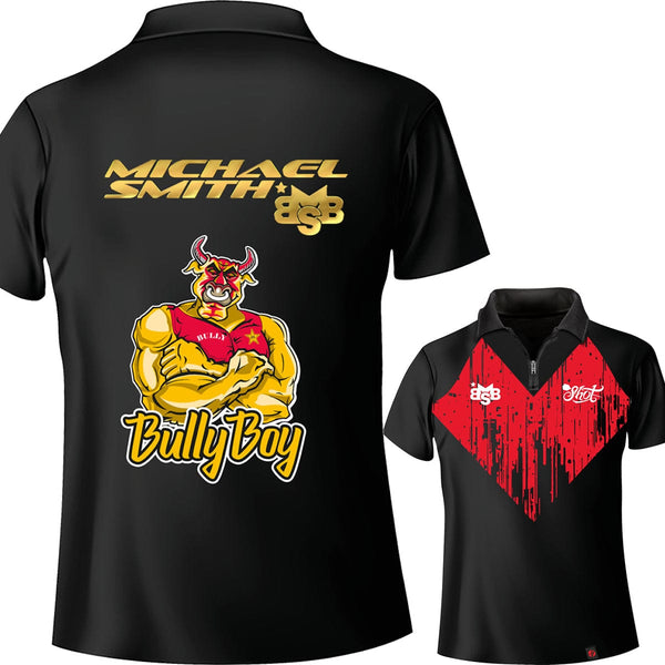Shot Michael Smith Dart Shirt - Training Kit - Bully Boy - Red V