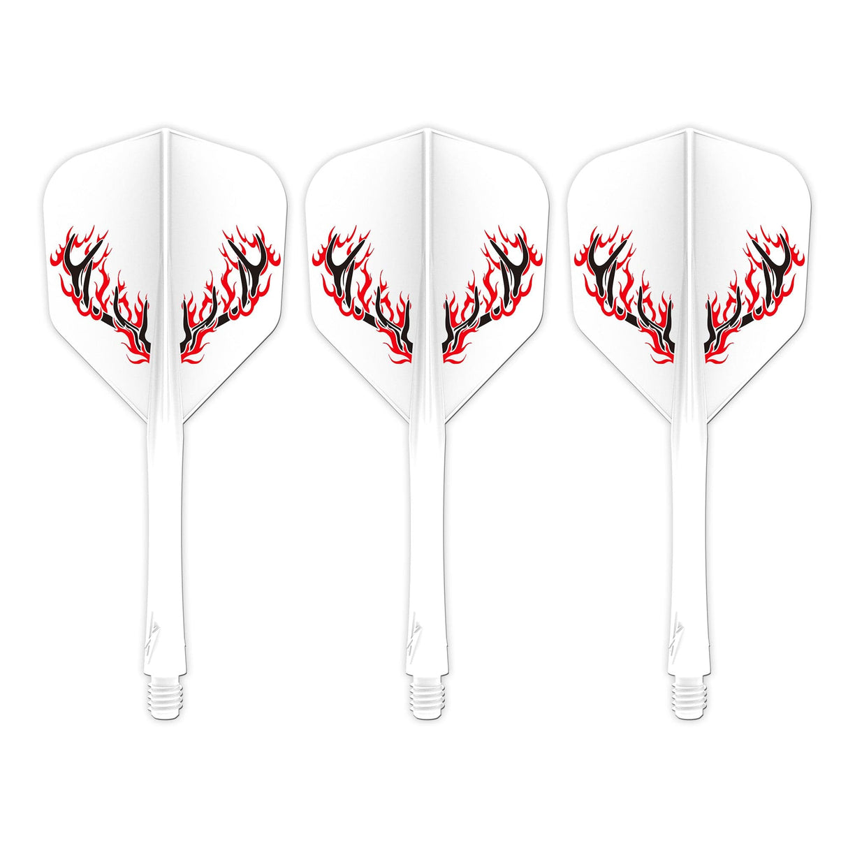 Caliburn SUP Dart Flights - Moulded Flight & Shaft - Standard No6 - Rynit - White