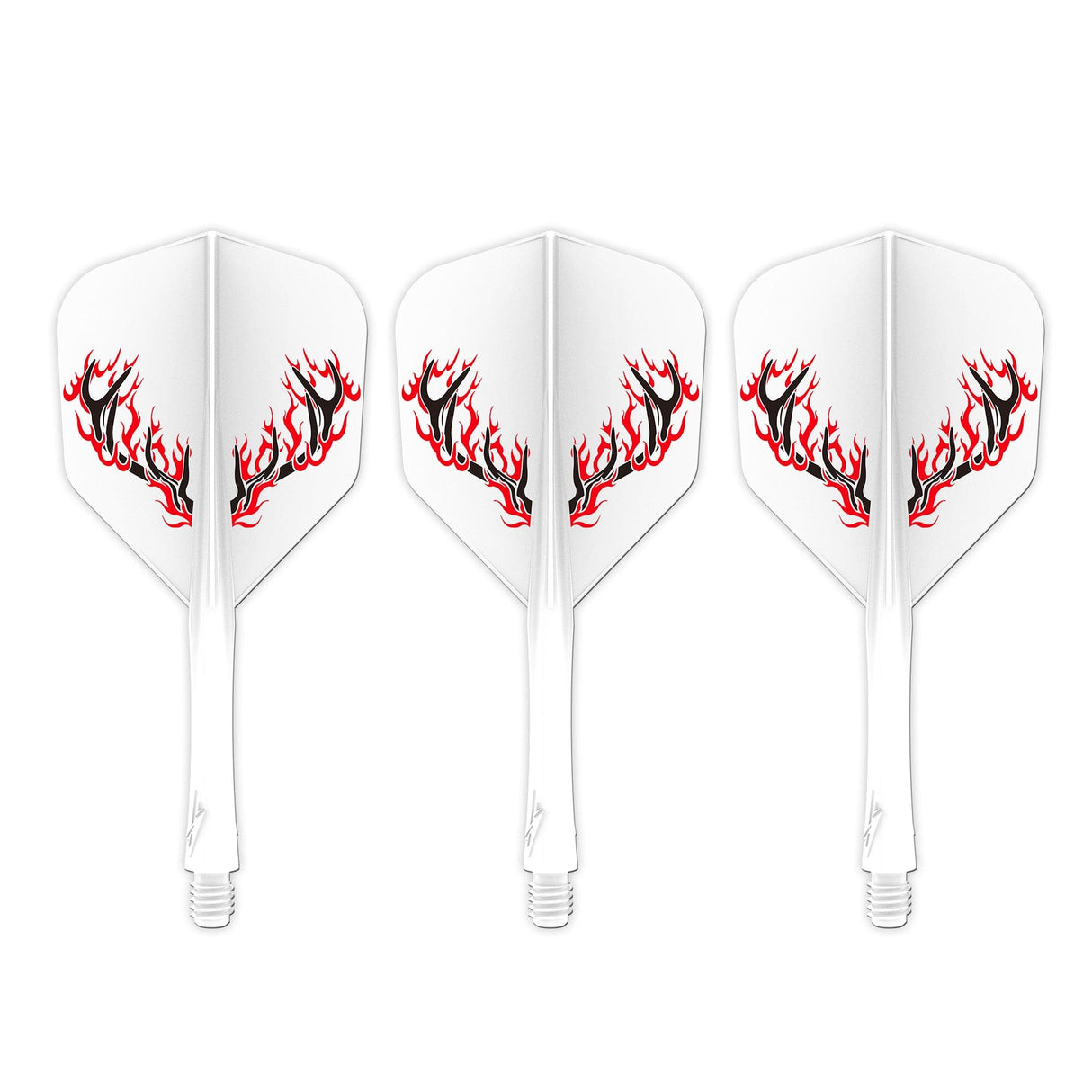 Caliburn SUP Dart Flights - Moulded Flight & Shaft - Standard No6 - Rynit - White