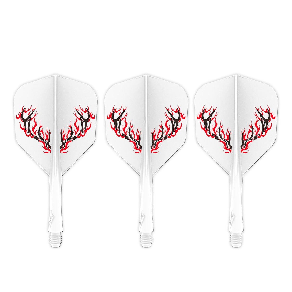 Caliburn SUP Dart Flights - Moulded Flight & Shaft - Standard No6 - Rynit - White