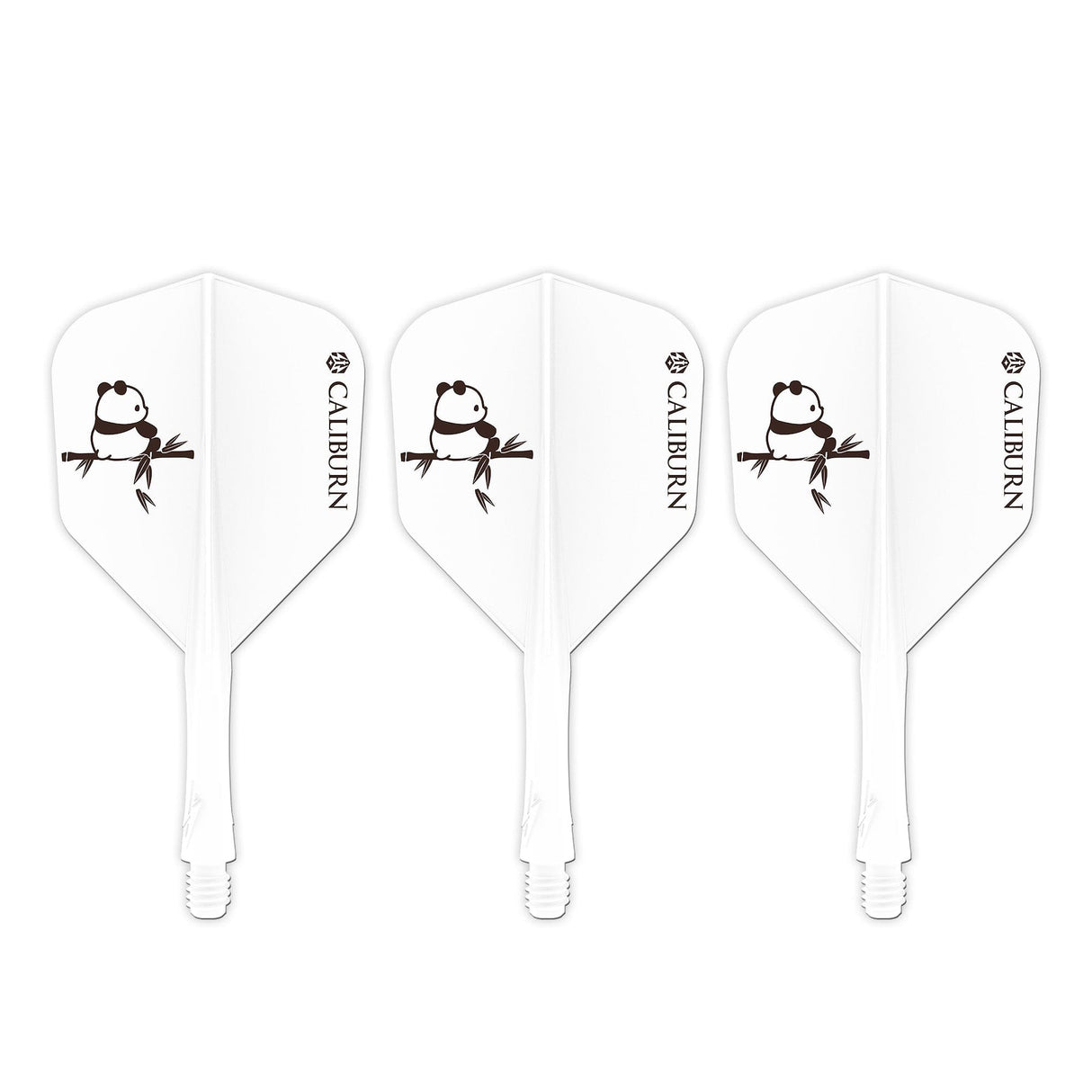 Caliburn SUP Dart Flights - Moulded Flight & Shaft - Standard No6 - Panda - White